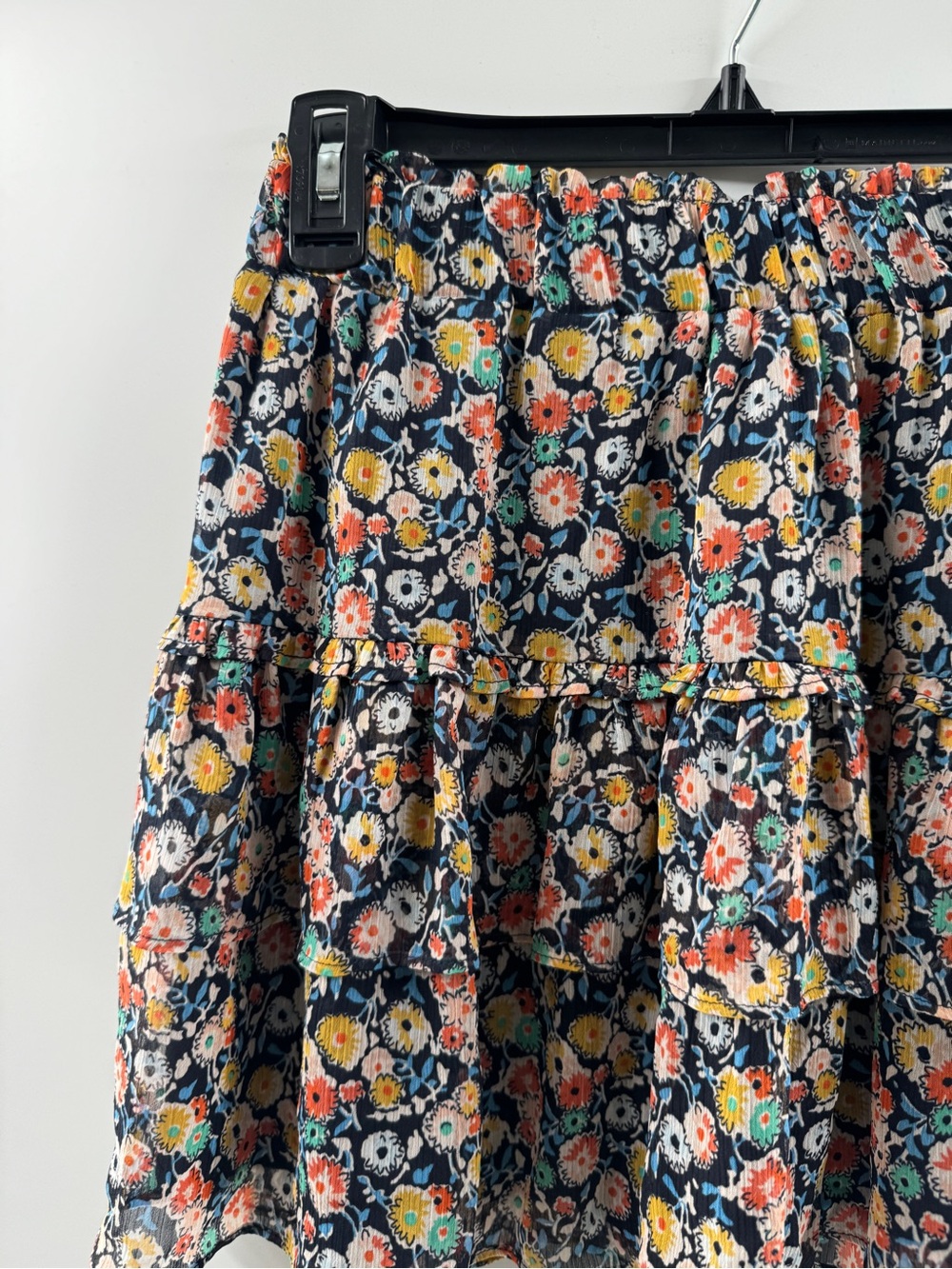 LOFT Petite Floral Tiered Ruffle Pull-On Mini Skirt – Women's XXSP - Picture 6 of 8